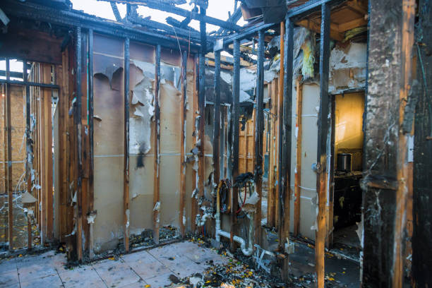Professional Smoke Damage Restoration technician working in Newport, OH
